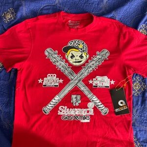 Akademiks Red Short Sleeve Graphic Tee
